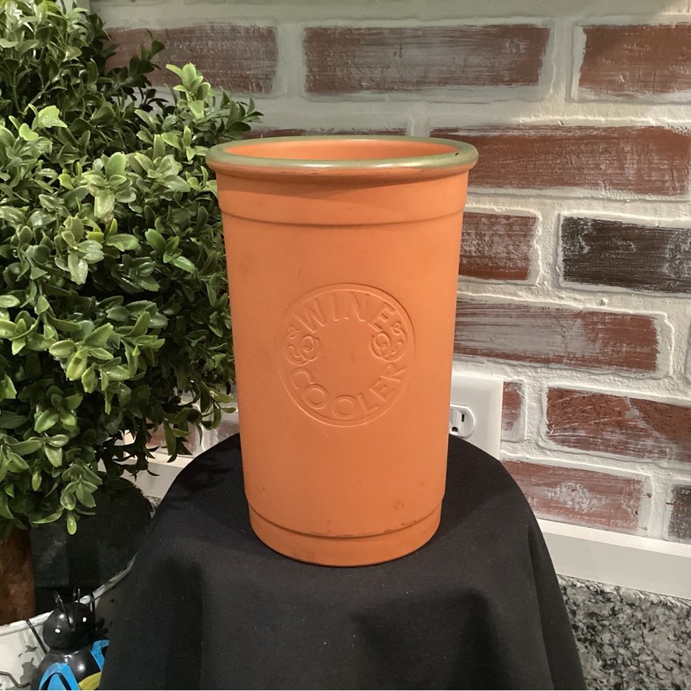 🟠 Pottery Wine Cooler / Holder by WSP - Casa Verde - Terra Cotta - Gently Used